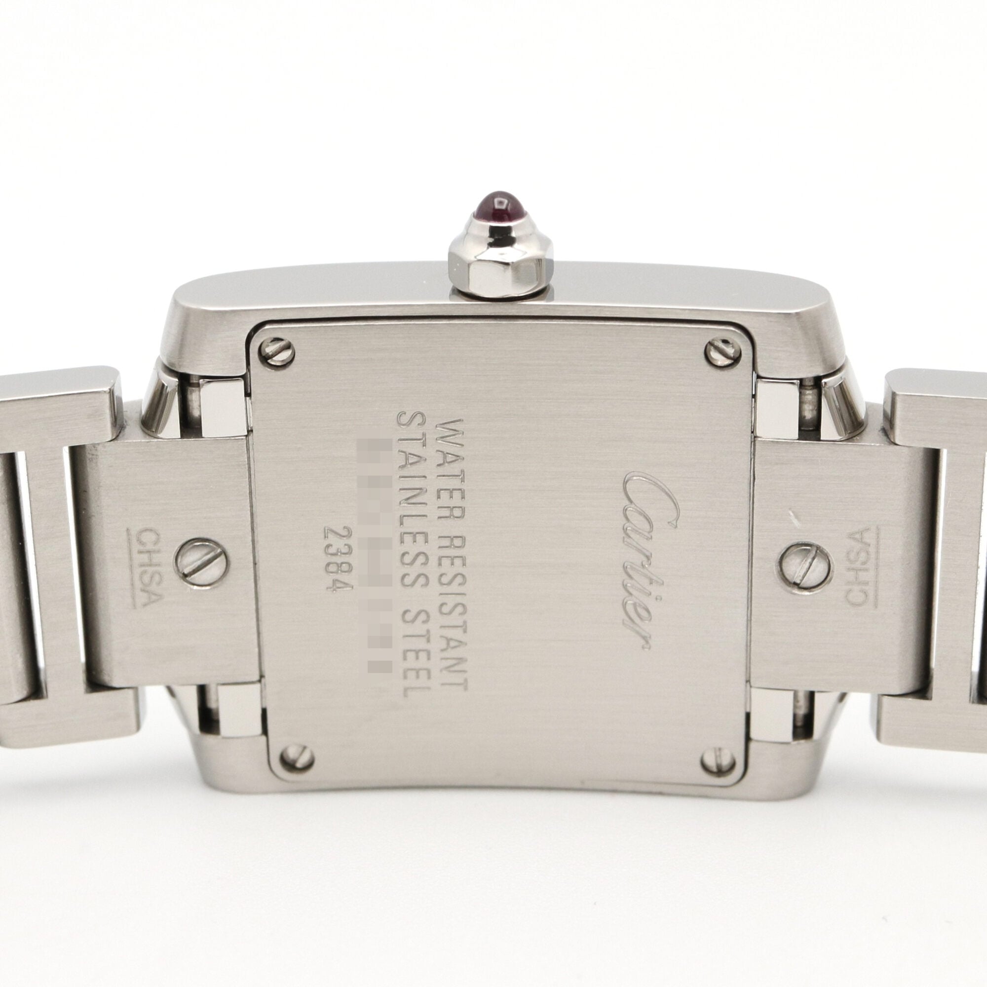 Cartier Tank Française SM Watch, Stainless Steel, Ladies, Pink/Pink Shell, W51028Q3 — Very Good