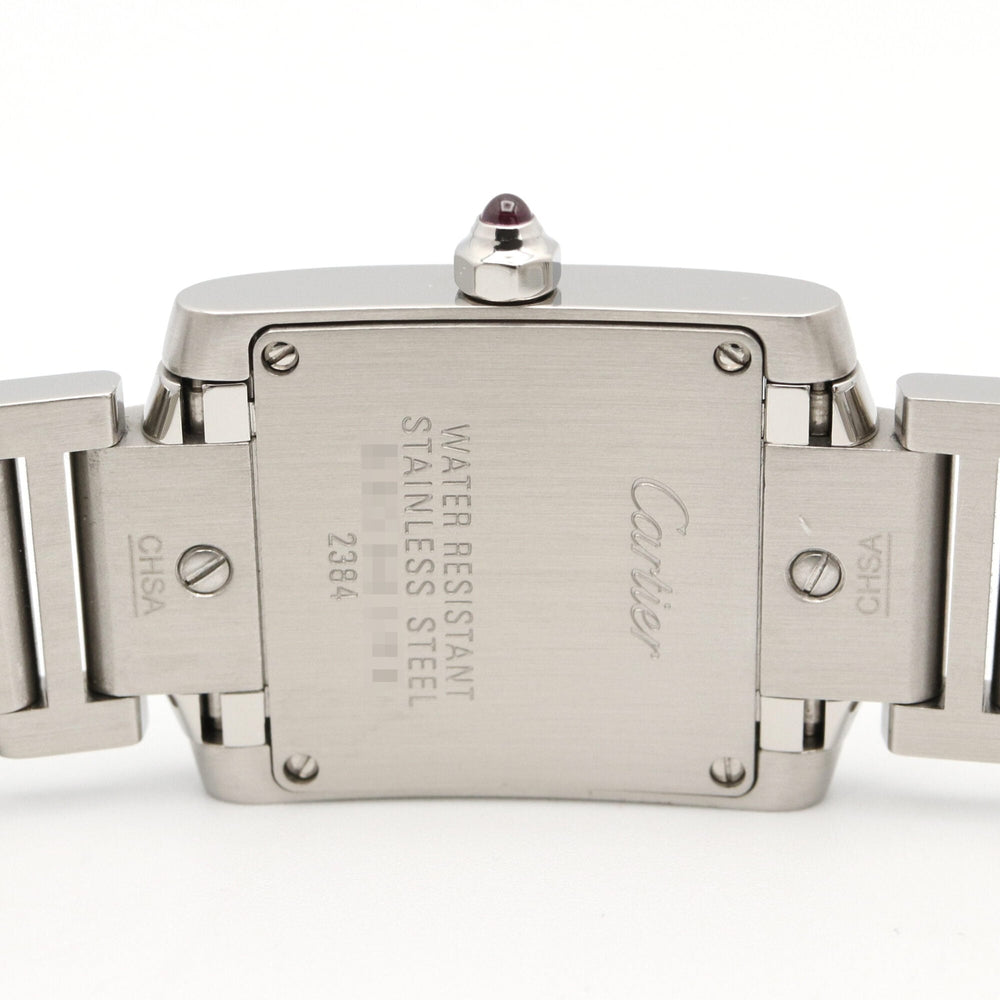 Cartier Tank Française SM Watch, Stainless Steel, Ladies, Pink/Pink Shell, W51028Q3 — Very Good