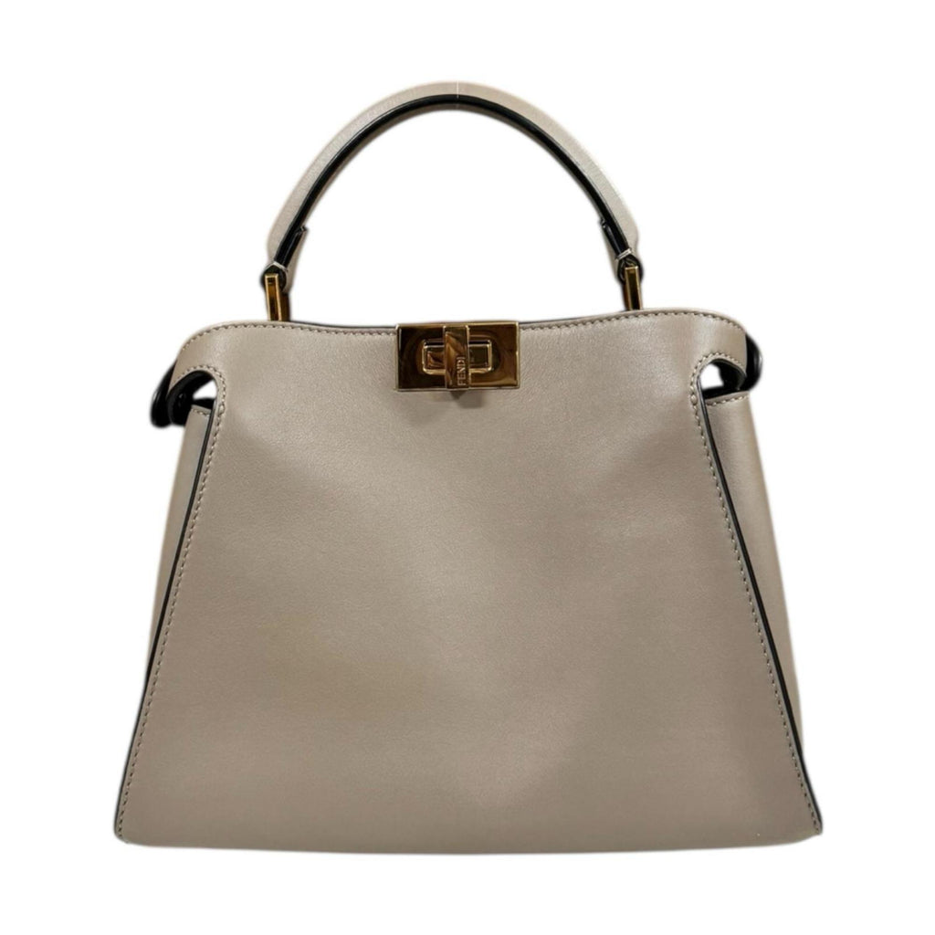 Fendi Peekaboo Iconic Essential Shoulder Bag Leather 8BN302 Beige Women's FENDI