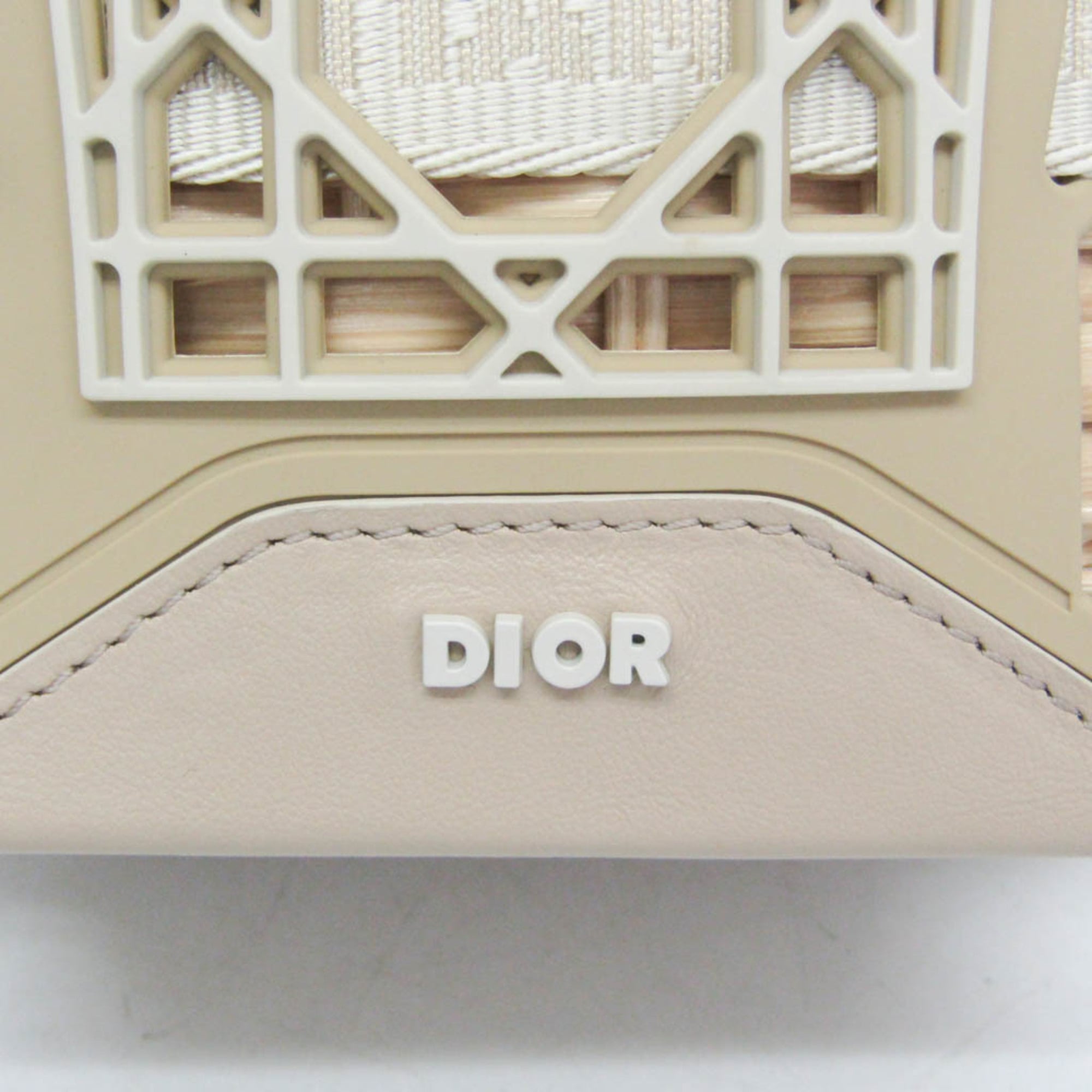Christian Dior Sahara Basket Bag Women's Rattan,Leather Shoulder Bag Beige — Like New