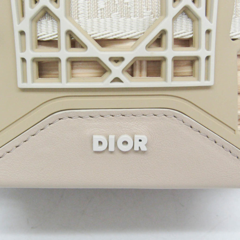 Christian Dior Sahara Basket Bag Women's Rattan,Leather Shoulder Bag Beige — Like New