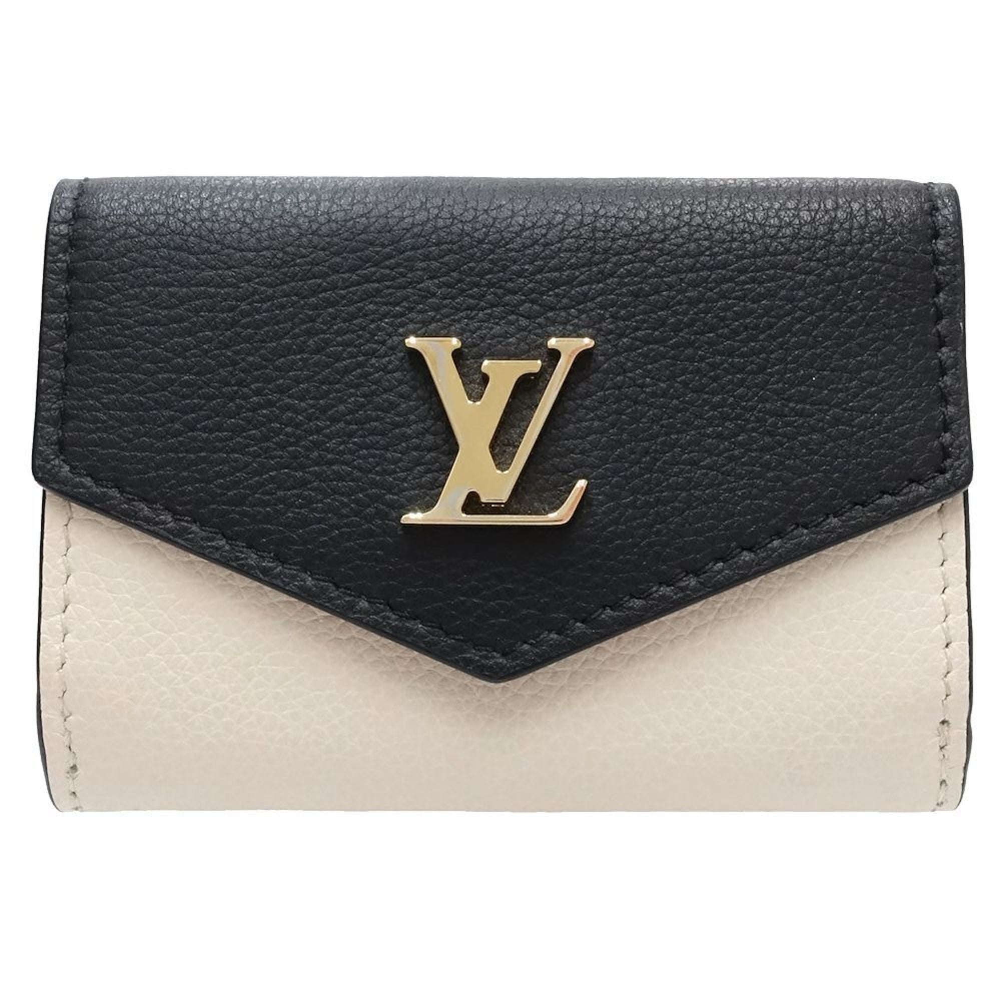 LOUIS VUITTON Louis Vuitton Tri-fold Wallet M80984 Portefeuille Rock Mini Noir Beige Pink Women's 181782