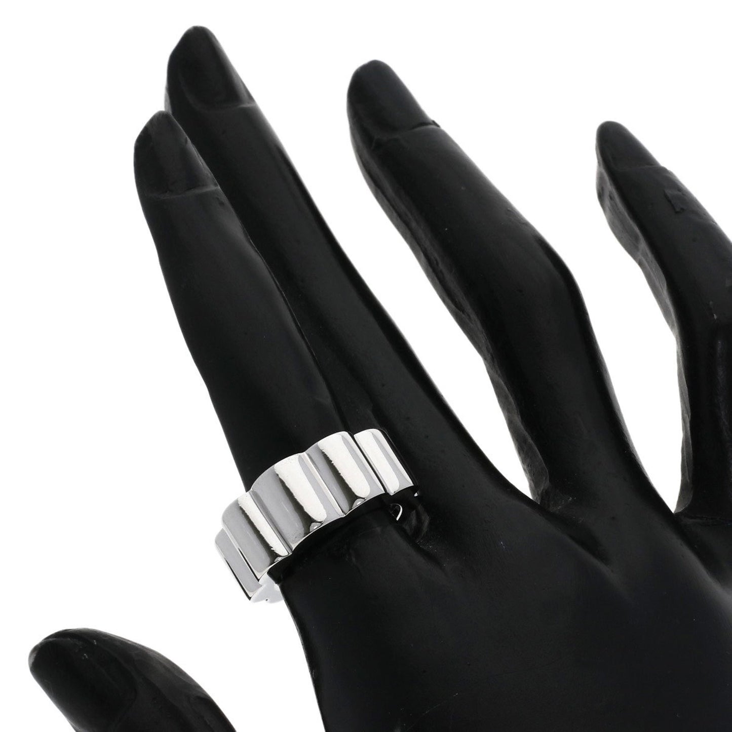 CHANEL Profield Camellia Ring in 18K White Gold for Women