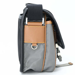 PRADA Tessuto Re-Nylon Triangle Shoulder Bag, Black, Gray, Brown, 2VD769 — New - Store Return