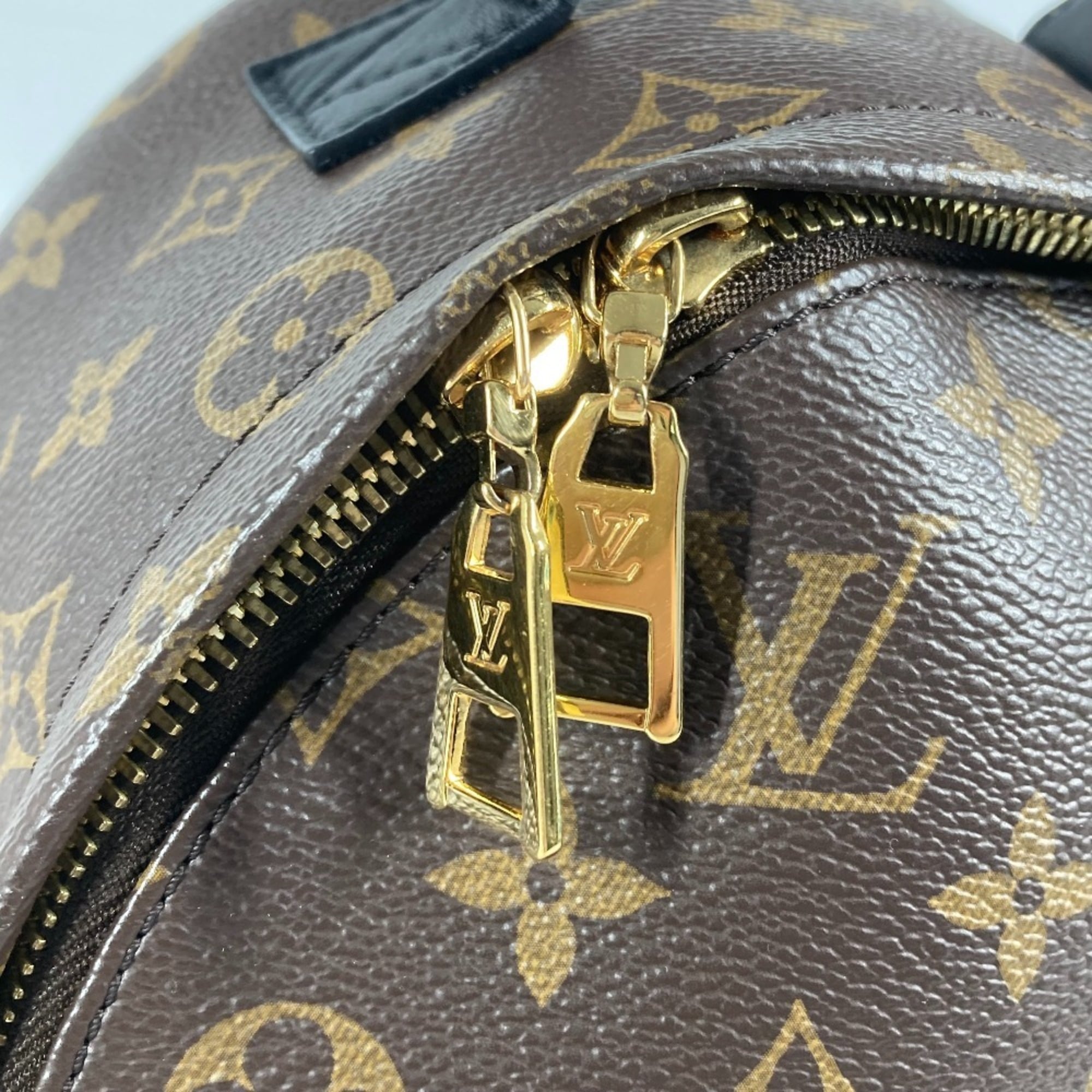 LOUIS VUITTON M44870 Monogram Reverse Palm Springs Backpack PM Daypack Rucksack Canvas Women's Brown x Beige E-240719-4 — Like New