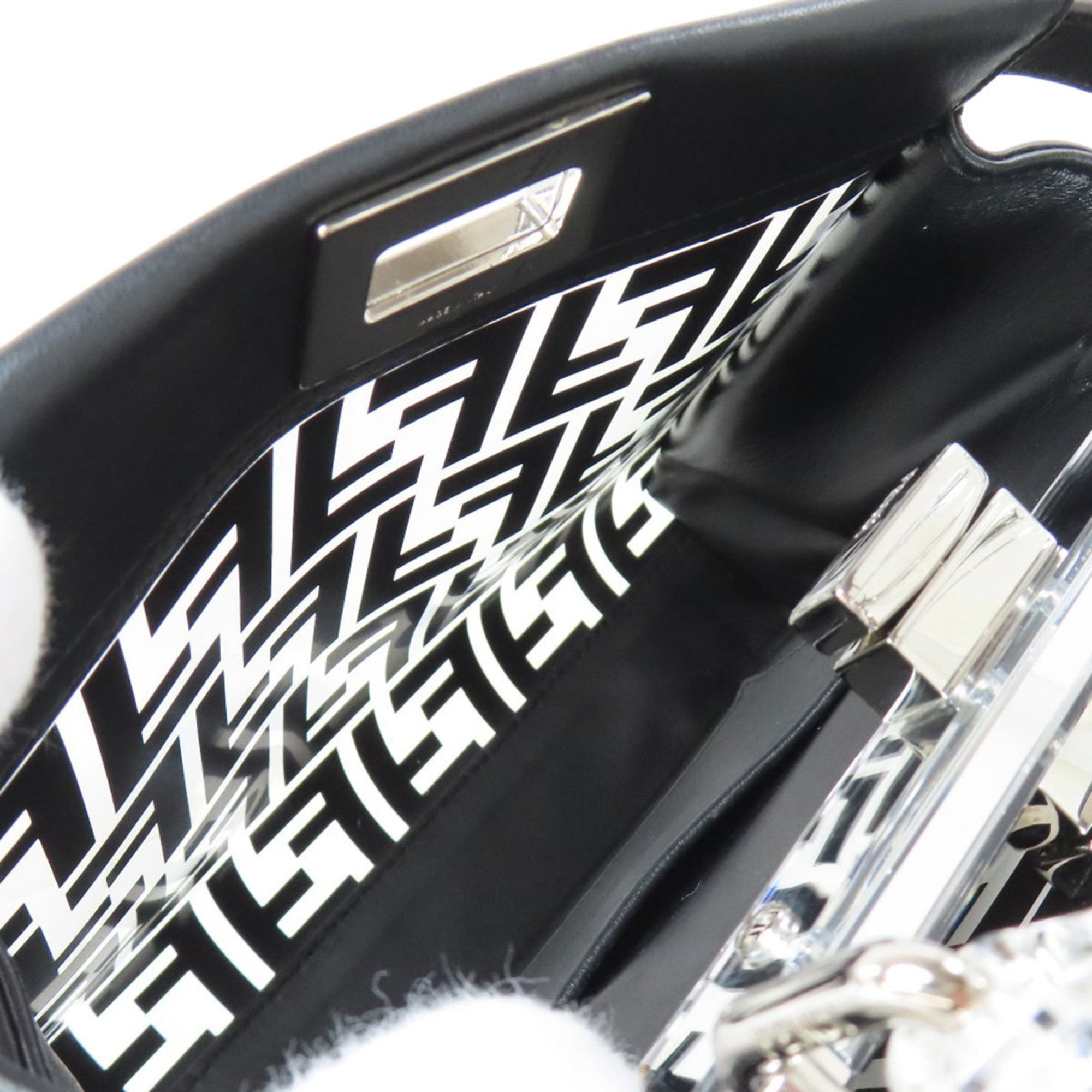 Fendi Peekaboo Mini 2-Way Handbag in Vinyl/Calf Leather for Women