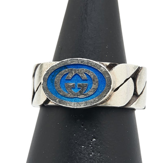 Gucci Interlocking G Chain Ring #19 SV925 Silver Men's GUCCI
