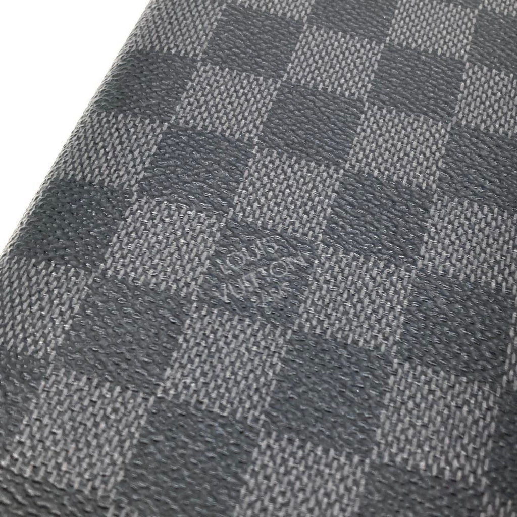 Louis Vuitton Portefeuille Brazza Long Wallet, Damier Graphite, Black with Silver Hardware, SP3069, Men's
