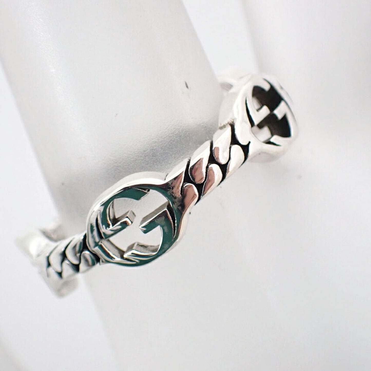 GUCCI 925 Interlocking G Ring, size 13