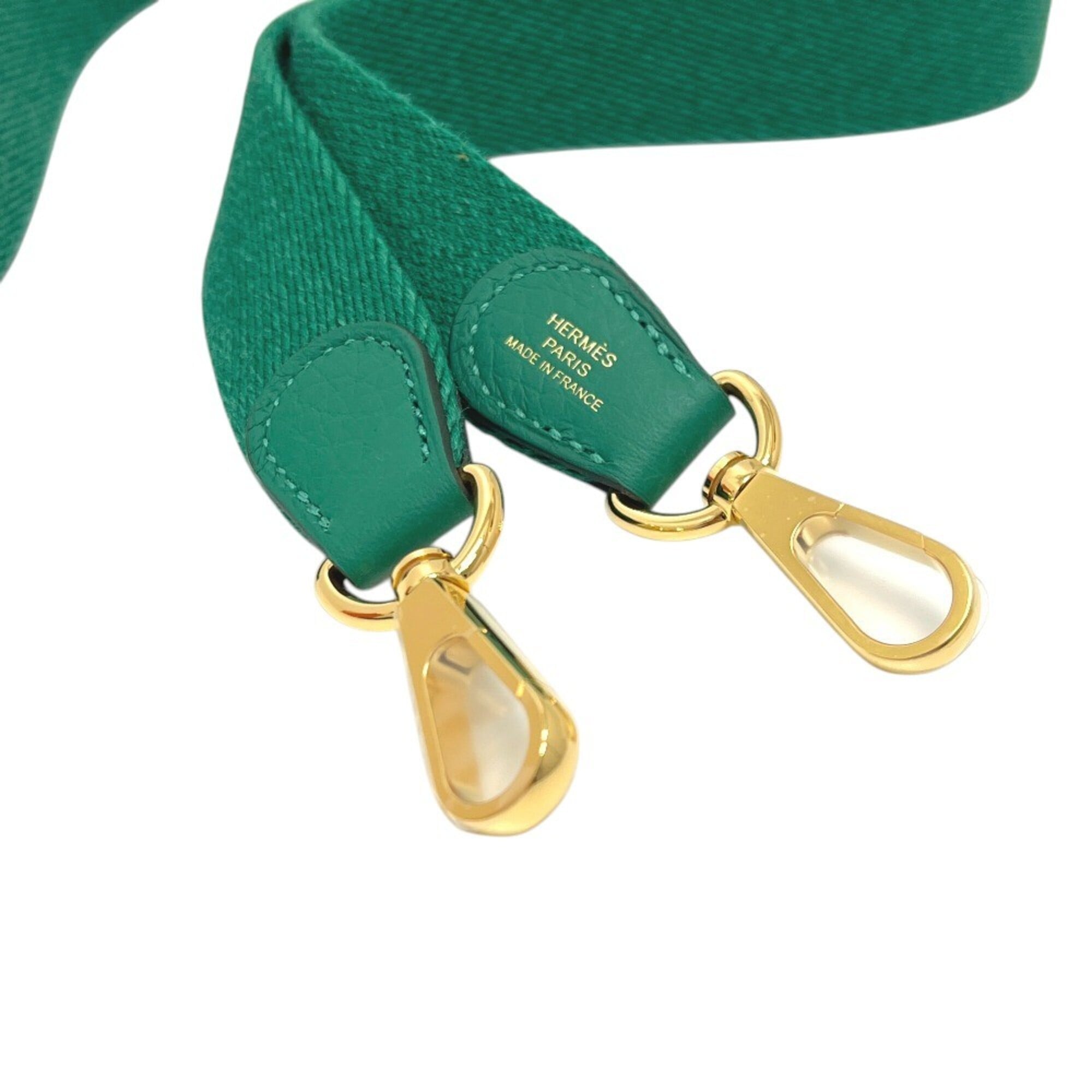HERMES Evelyne TPM 16 Amazone Bag, Handbag, Shoulder Taurillon Clemence Leather, Women's, Vert Vertigo Green — New