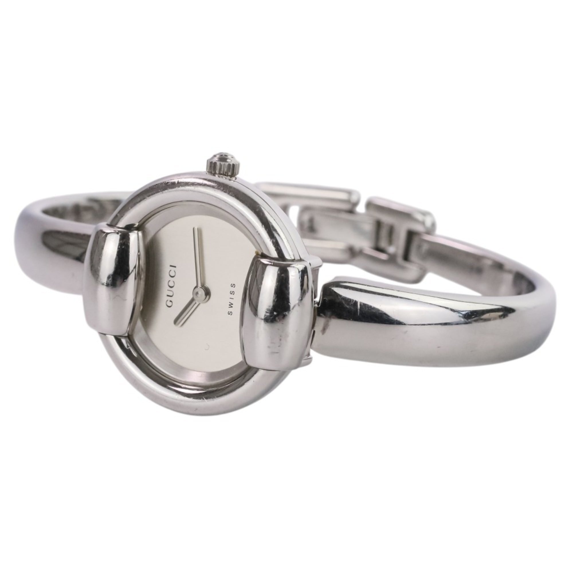 GUCCI Quartz Watch Bangle 1400L Silver Dial Women's — Very Good