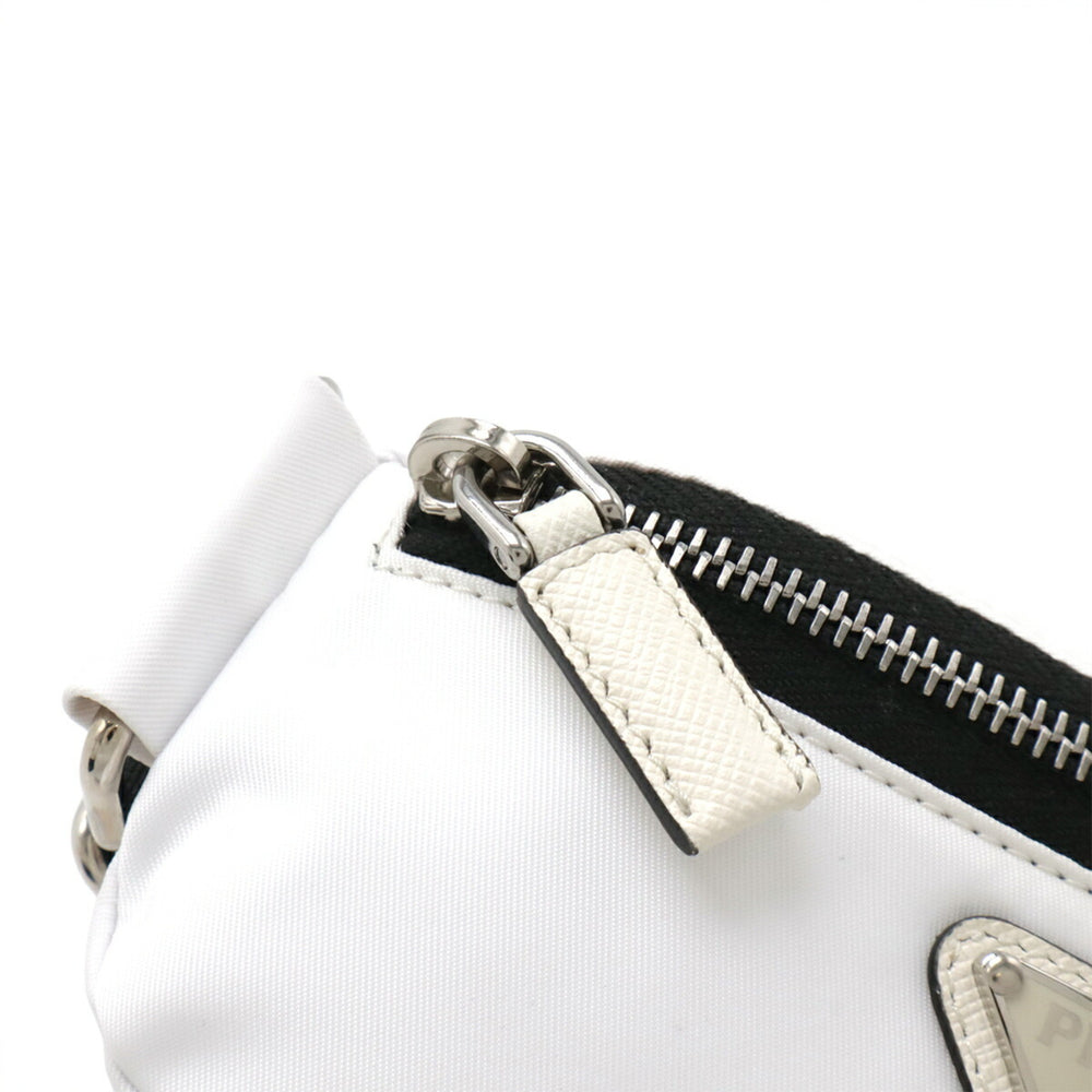 PRADA Triangle Wristband Pouch Multi-Pouch Nylon Leather BLANCO White 1TT095 — New - Store Return