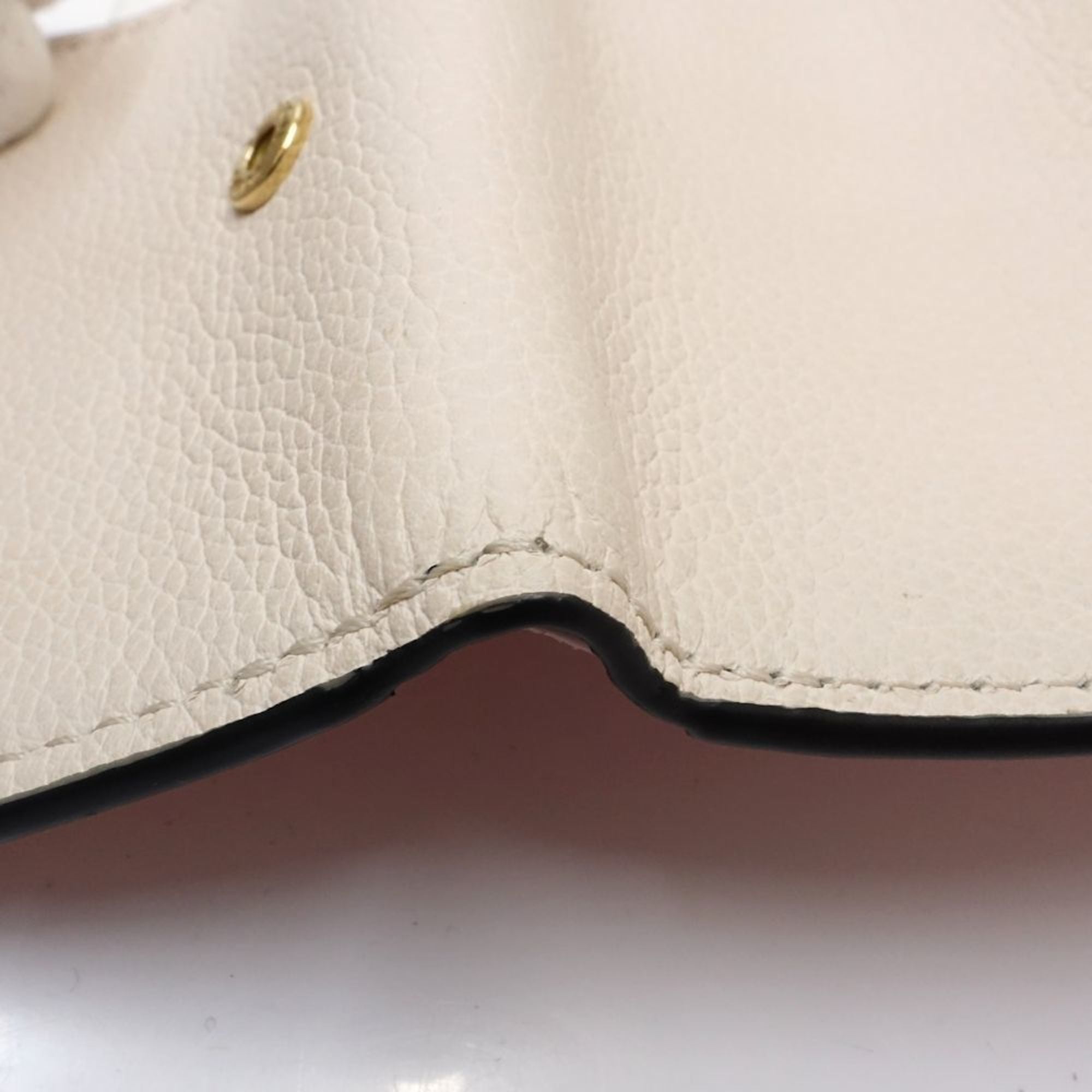 LOUIS VUITTON Louis Vuitton Tri-fold Wallet M80984 Portefeuille Rock Mini Noir Beige Pink Women's 181782