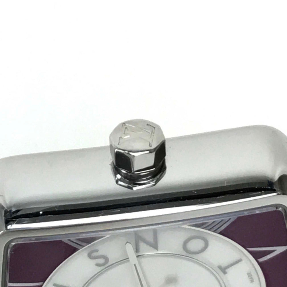 Louis Vuitton Q221J Quartz Wristwatch Silver Wine red Based — Good