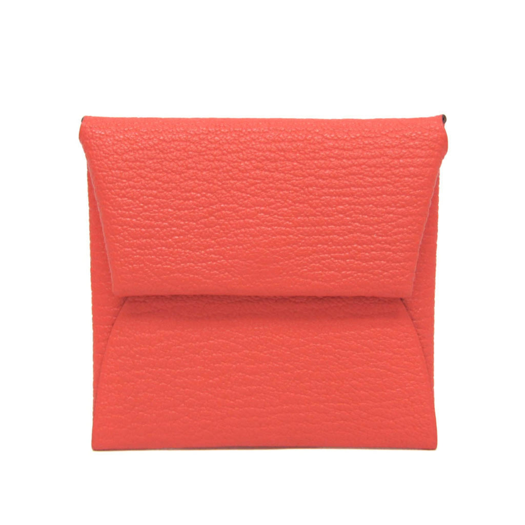 Hermes Bastia Verso Men,Women Chevre Leather Coin Purse/coin Case Beige,Pink