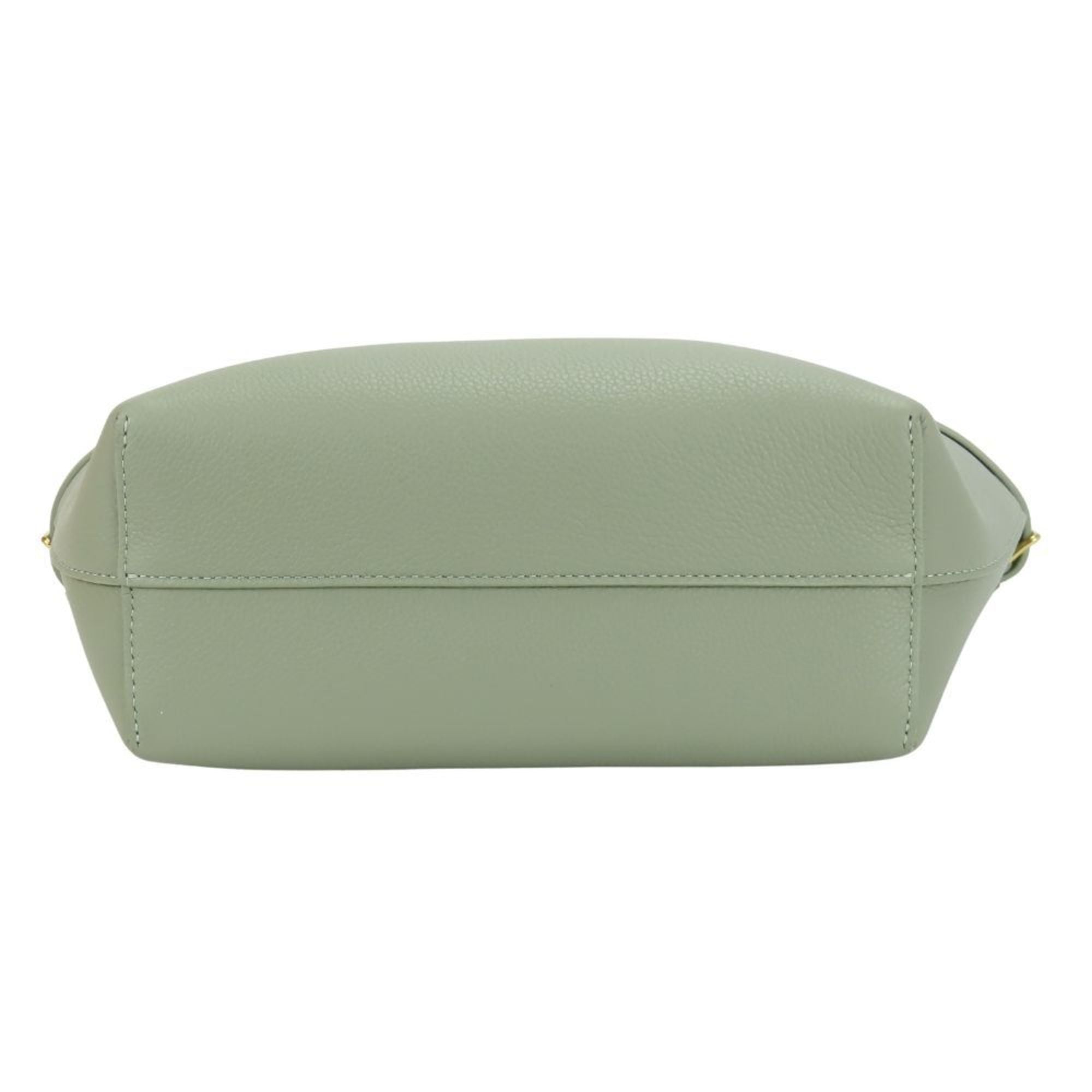 Celine Mini Cabas Anais handbag in light clay and khaki leather. Triomphe shoulder bag for women.