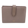 CELINE Medium Strap Bi-fold Wallet Beige Women's