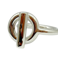 HERMES Echappé Ring, Silver #52, AG925, for Men and Women — Like New
