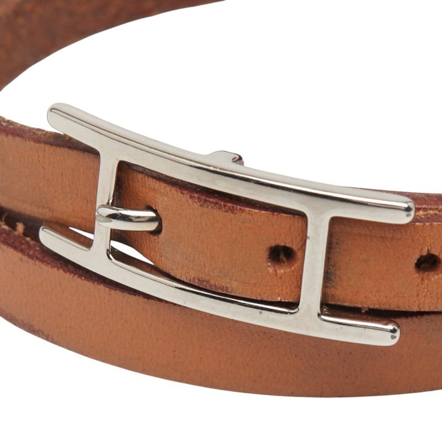 Hermes Api 3 Bracelet, 3-Row Brown Leather, Women's, HERMES