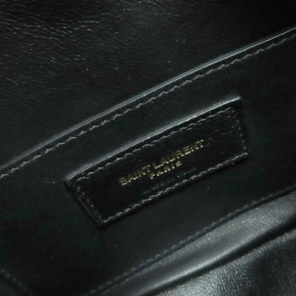 SAINT LAURENT 582673 YSL Logo Camera Bag Leather Shoulder Black Made in Italy Women's — Like New