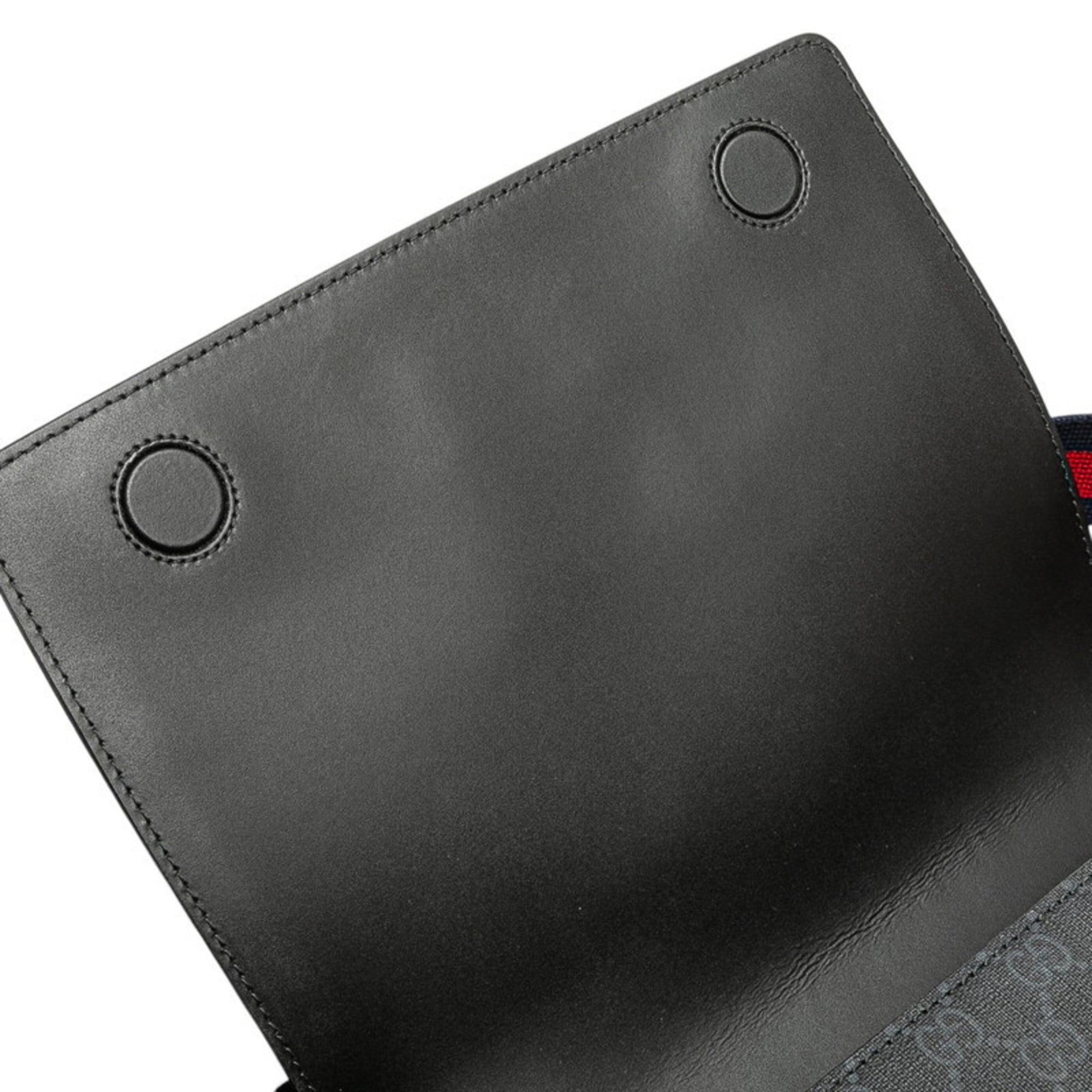 Gucci GG Supreme Shoulder Bag/Crossbody Bag 771167 Black Leather Women's GUCCI