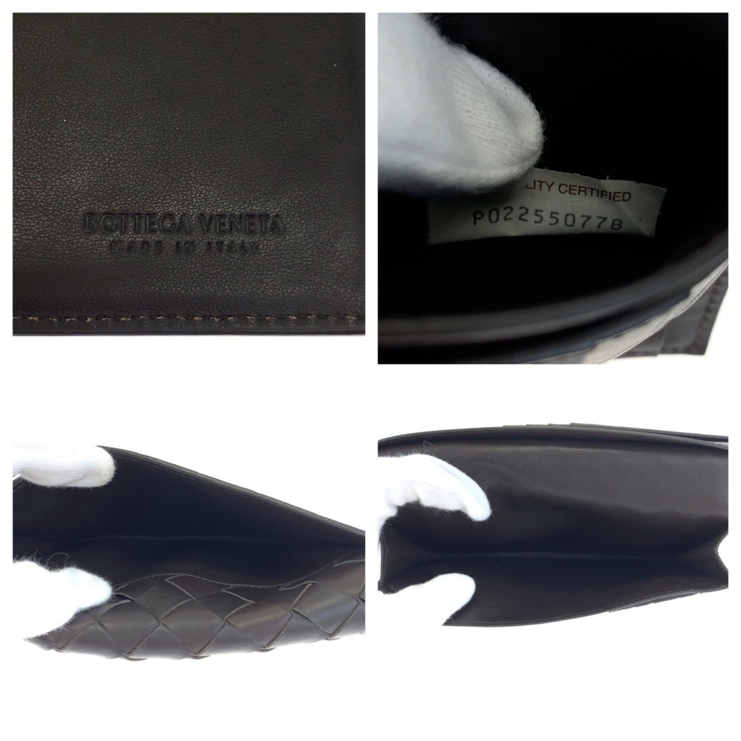 BOTTEGA VENETA Maxi Intrecciato Brown Calfskin Long Wallet PO2255077B Men's