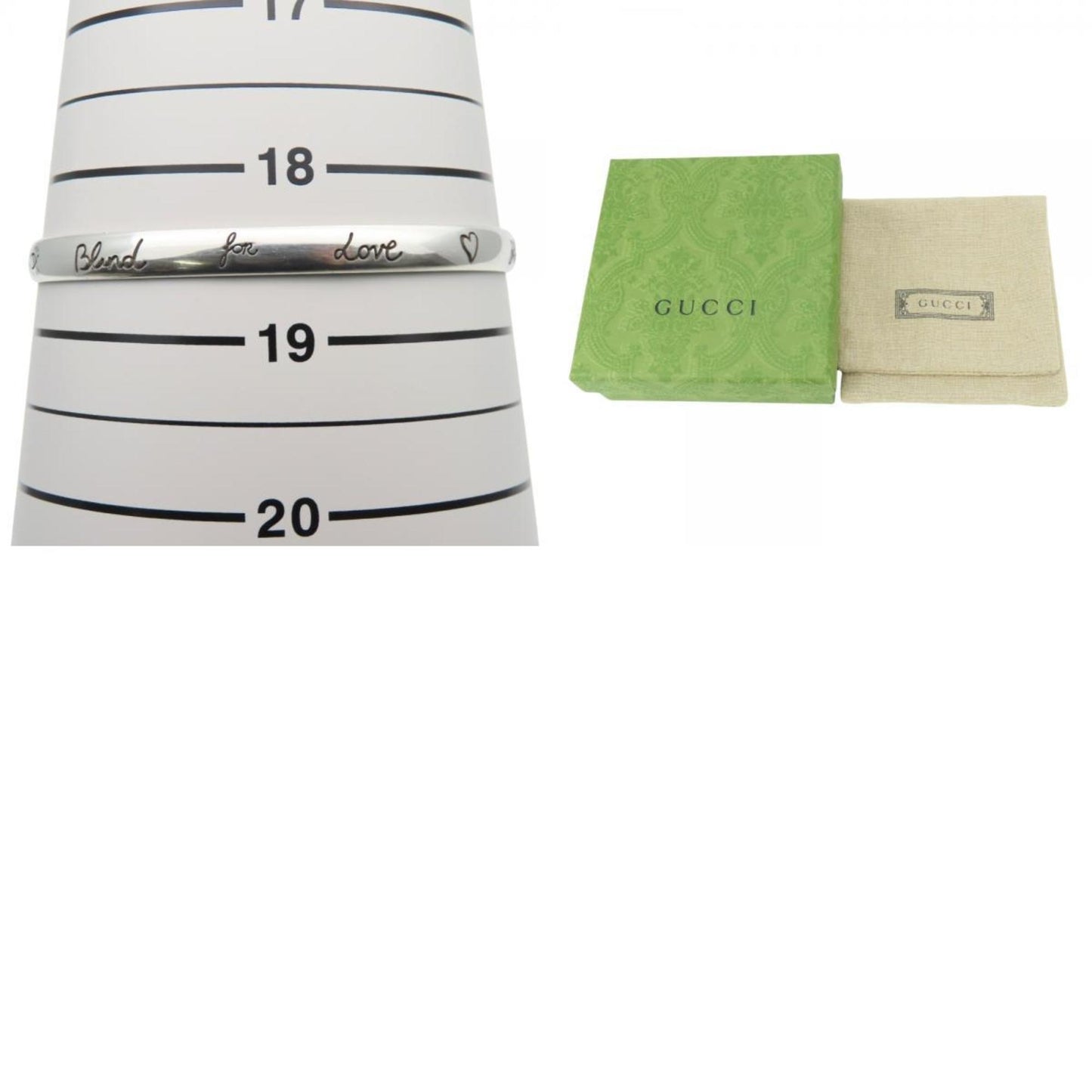 Gucci Blind for Love Bangle, 18, Sterling Silver, Approx. 12.6g, Women's, GUCCI