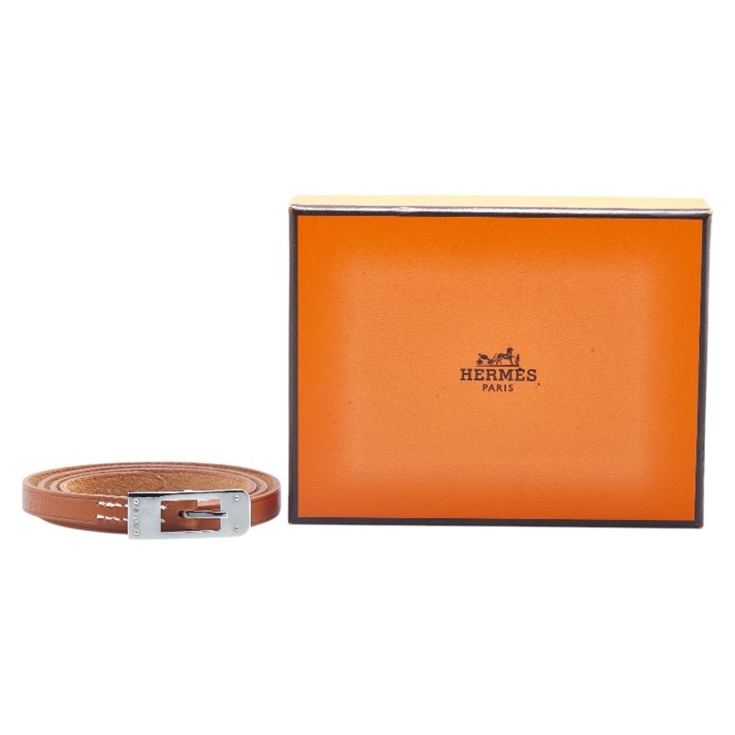 Hermes Kelly Ardion 3-row bracelet, brown leather, for women, HERMES