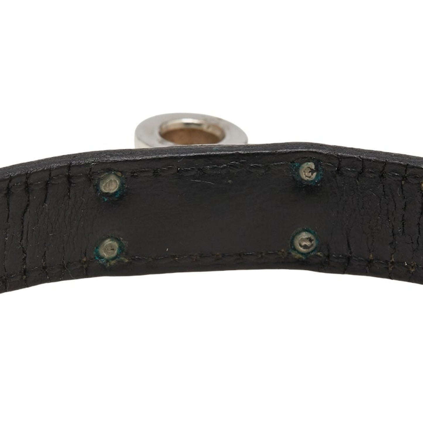 Hermes Hermès Kelly Double Tour Bracelet in Black and Silver Box Calf Leather for Women