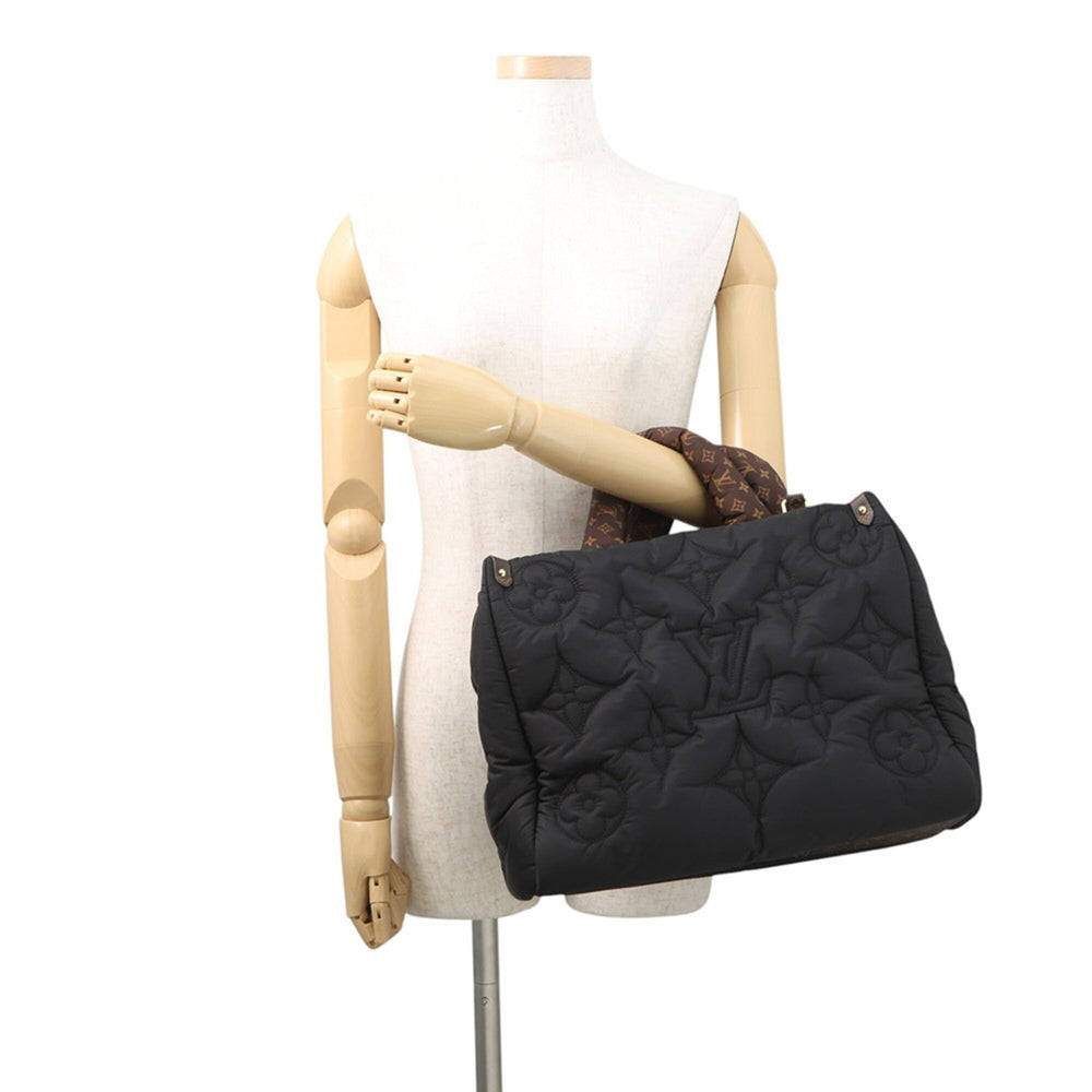 Louis Vuitton Tote Bag, Recycled Nylon, Monogram, OnTheGo GM M59005, Handbag, Black. Vuitton — Like New