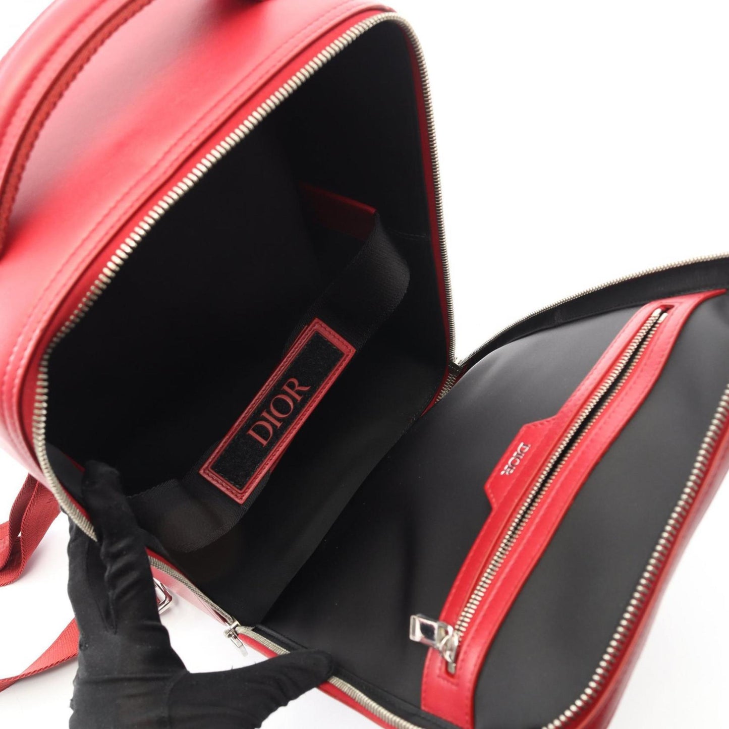 Christian Dior Dior World Tour waist bag, body leather, men's, red