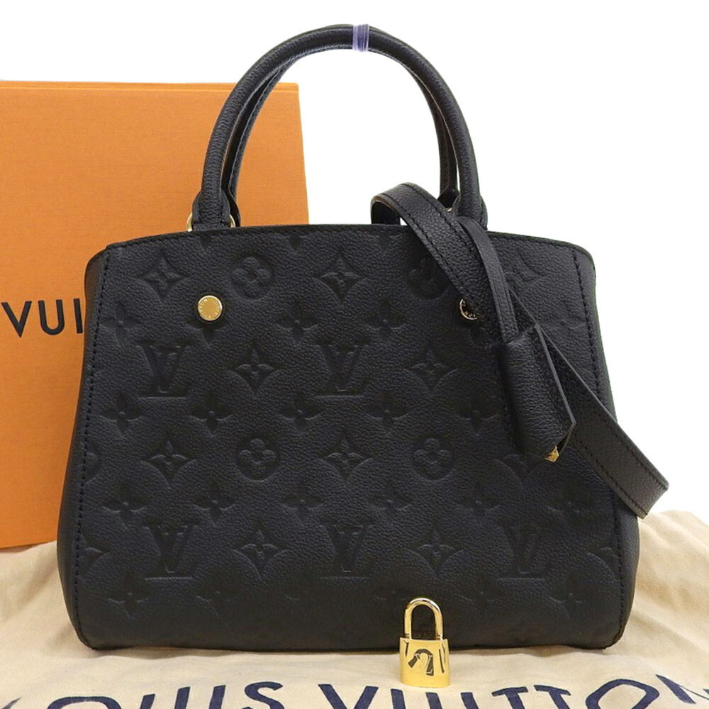 Like new Louis Vuitton Monogram Empreinte Montaigne BB M41053 Bag Noir — Like New