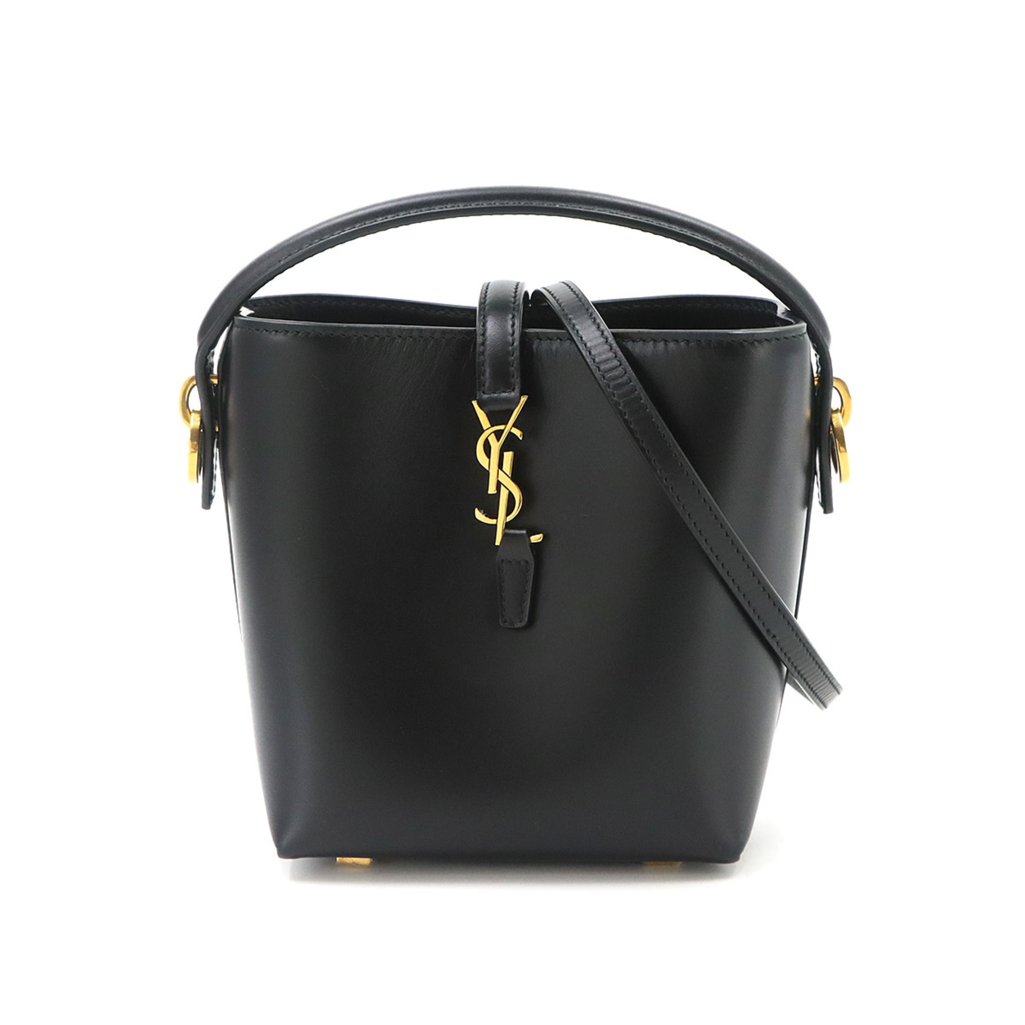 Saint Laurent LE37 Mini 2-way Shoulder/Handbag, Leather, Black, Gold Hardware, 765870 — New - Store Return