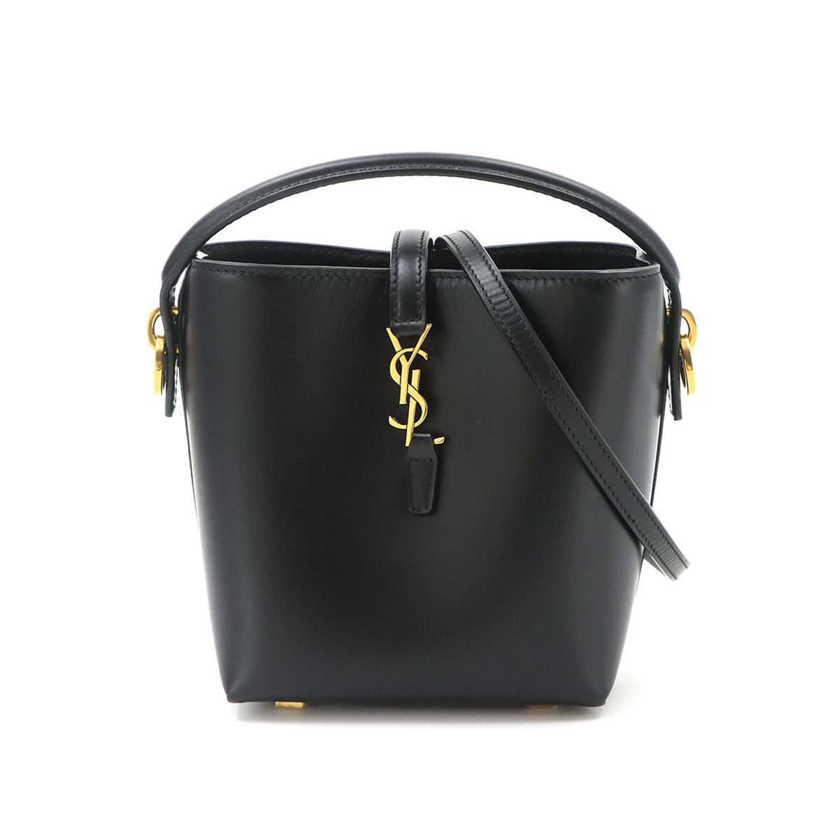 Saint Laurent LE37 Mini 2-way Shoulder/Handbag, Leather, Black, Gold Hardware, 765870 — New - Store Return