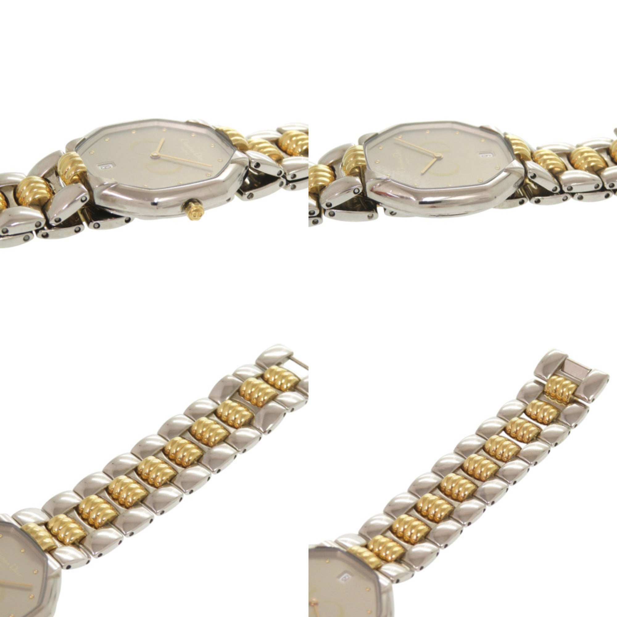 Christian Dior Octagon 45.204 Stainless Steel Silver and Gold Quartz Watch with Guarantee 0029 — Good