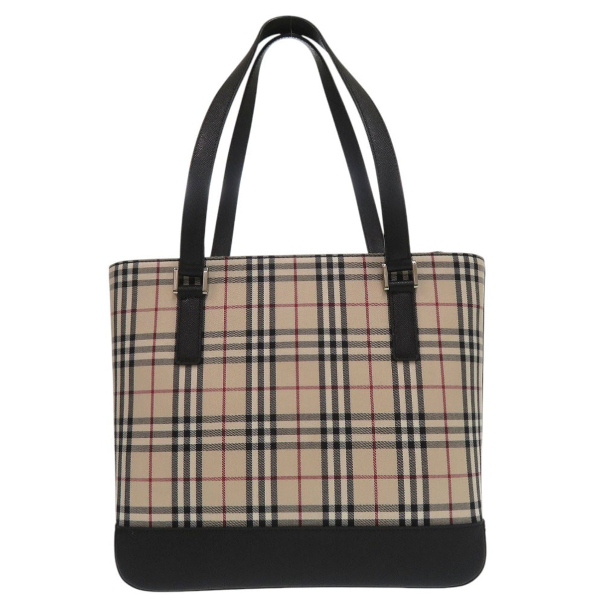 Unused Burberry Nova Check Tote Bag in Beige Nylon Canvas and Leather, 1476BURBERRY — New - Store Return