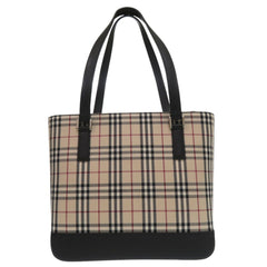 Unused Burberry Nova Check Tote Bag in Beige Nylon Canvas and Leather, 1476BURBERRY — New - Store Return