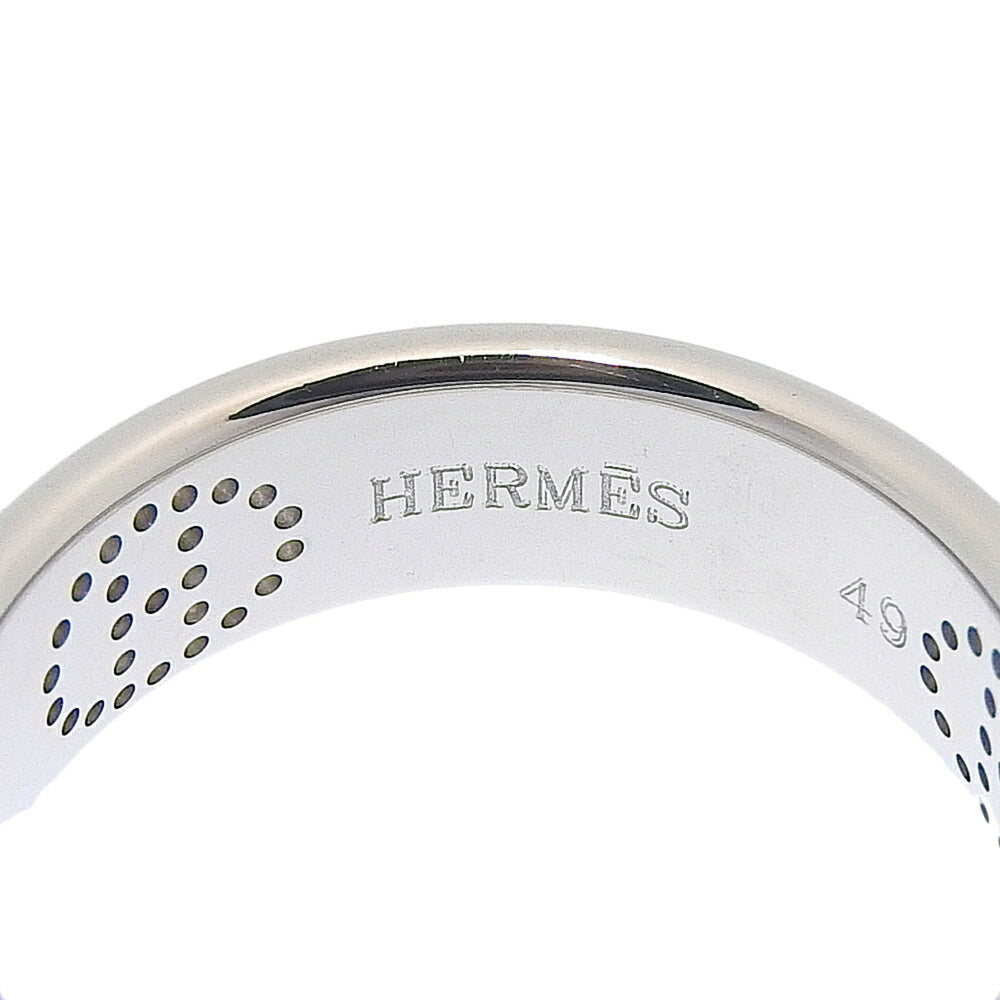 Hermes Eclipse Ring, approximately 6.3g, K18WG White Gold, Au750 stamped, size #49 (approximately US 8.5) — Like New