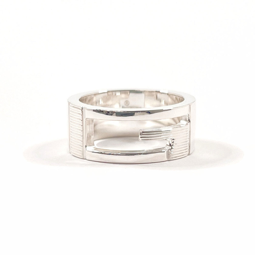 GUCCI Branded Cutout G Ring, Sterling Silver 925, Size 10, Silver, Women's — Like New
