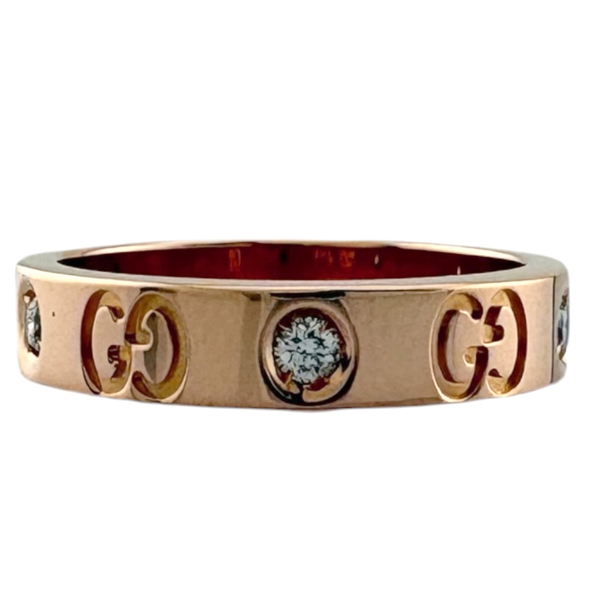 Gucci Icon Diamond Ring, 18K Gold Ring for Women, GUCCI — Like New
