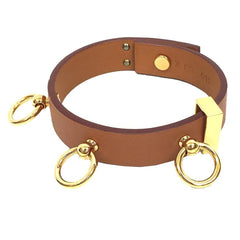 Hermes Hermès Leather Bracelet/Bangle, Mini Dog, Annaud, X, 2016, T2, Brown — Like New