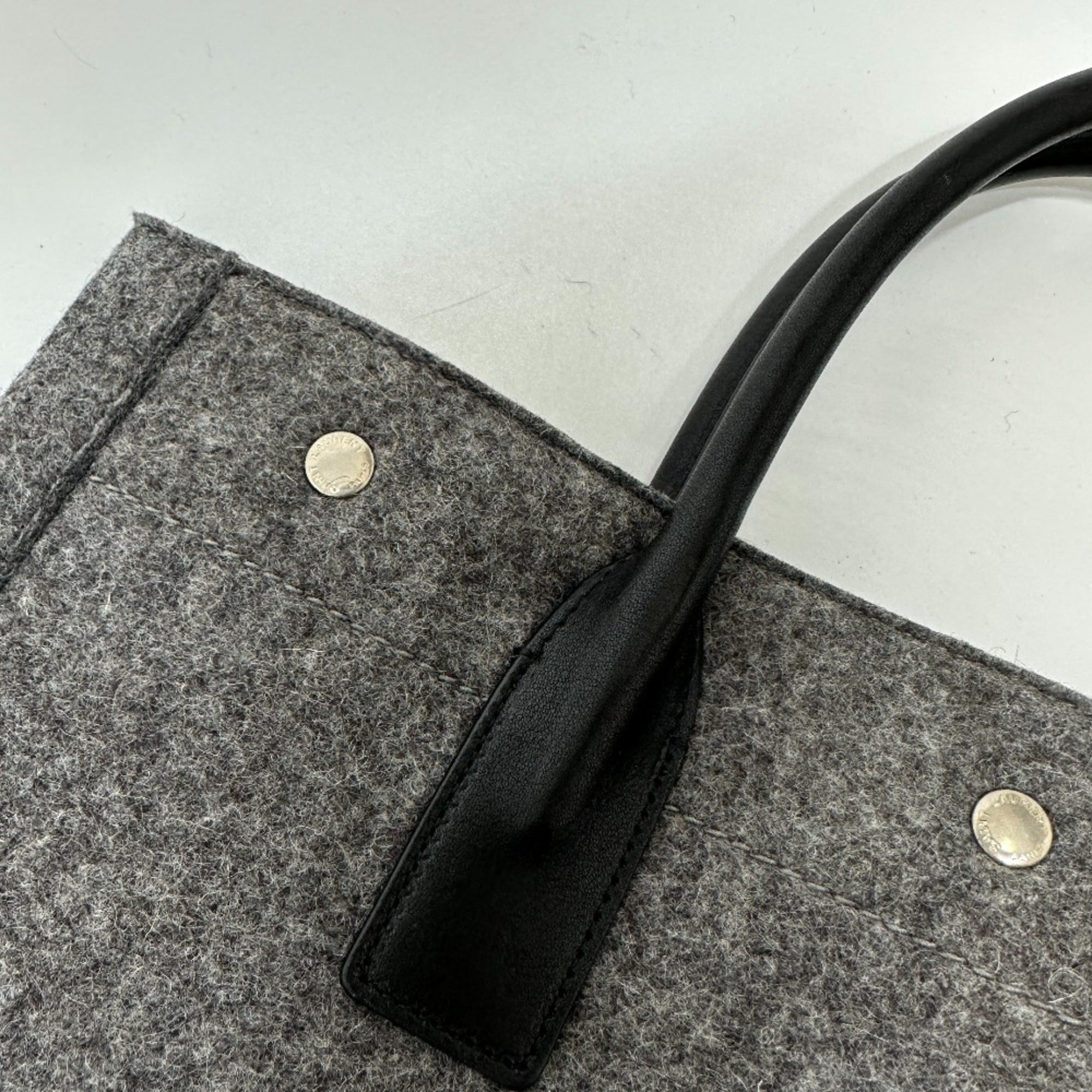 Saint Laurent Paris 632539 Shoulder Bag Hand Bag Bag Tote Bag gray Black — Like New