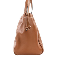 CELINE Small Cabas Drawstring Cuire Triomphe 2-way Handbag/Shoulder Bag, Brown, Women's — Like New