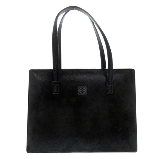 LOEWE Anagram Suede/Leather Black Handbag 1539LOEWE