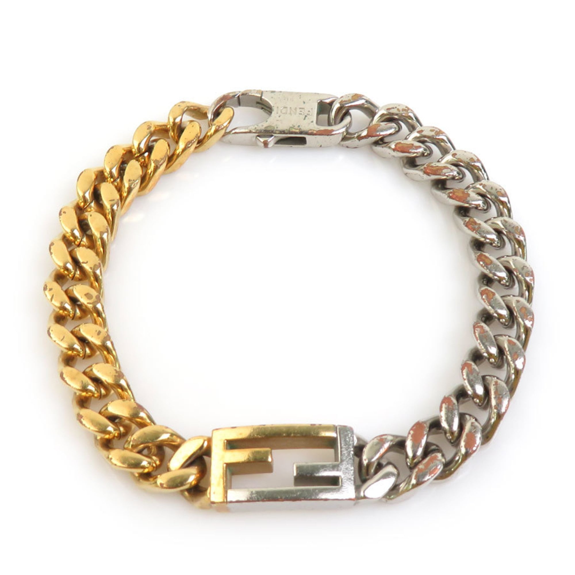 Fendi FENDI Bracelet Metal Gold and Silver Unisex r10969a