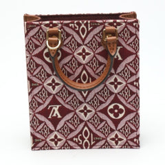 LOUIS VUITTON Petit Sac Pla Jacquard Leather Monogram Louis Vuitton Red Shoulder Bag LV — Like New