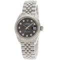 Rolex 279174G Datejust with 10 Diamonds, Dark Gray, Stainless Steel/SS/18K White Gold, Women's Watch