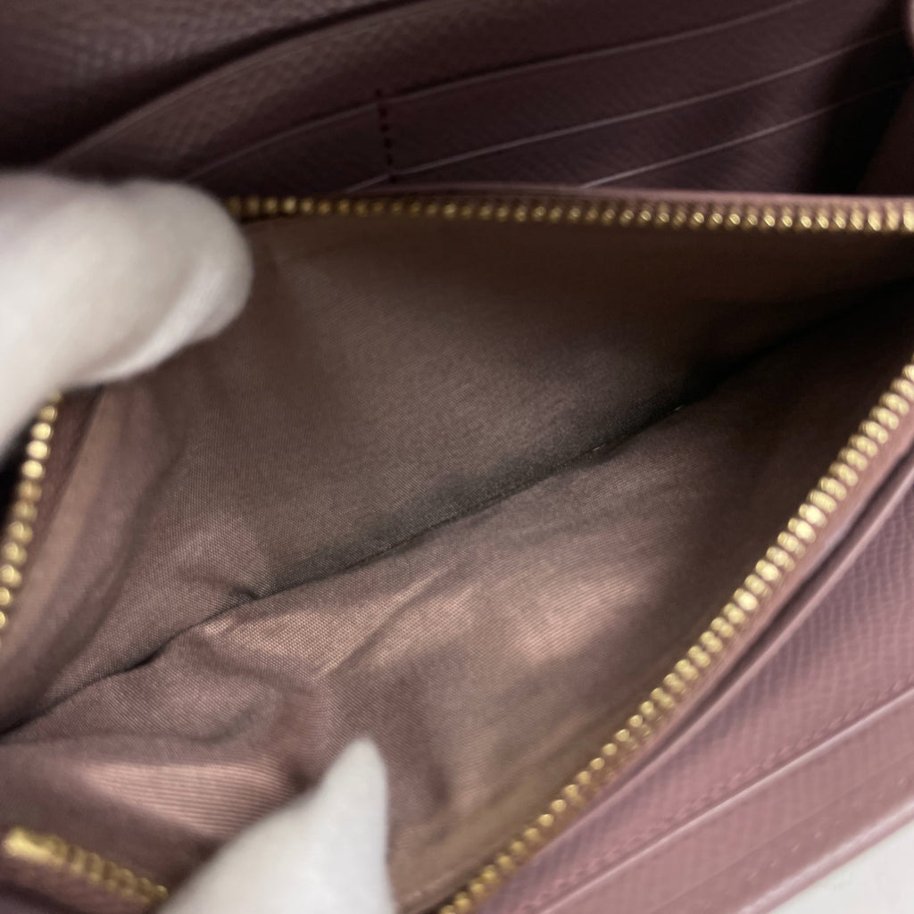 Salvatore Ferragamo Gancini bifold long wallet with bill compartment and coin purse, leather, pink, for women