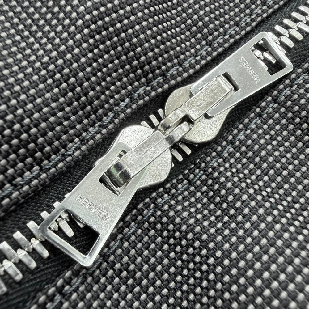 HERMES Hermes Herline Tote GM Silver Hardware Sellier Button Handbag Bag Gray Made in France Men's — Like New