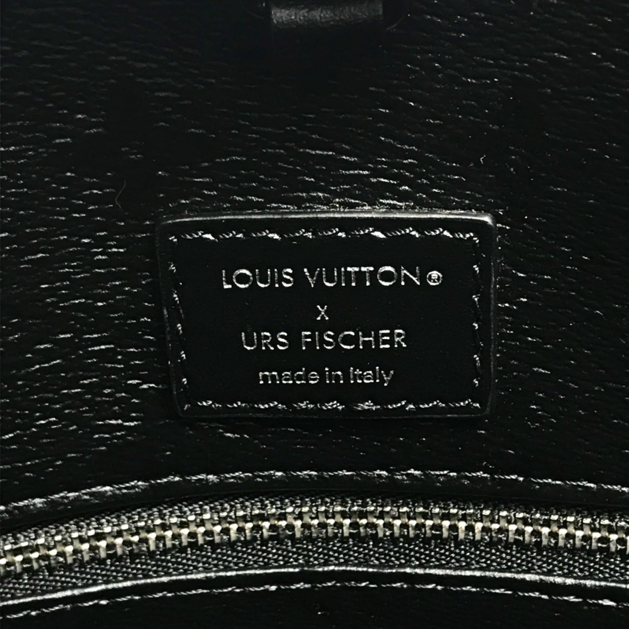 LOUIS VUITTON M45567 Tufted Monogram LVXUF Cabas Handbag/Tote Bag, Coated Canvas, Unisex, White/Black, Like New — Like New